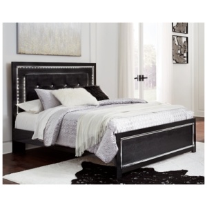 Kaydell Queen Upholstered Panel Bed, Black
