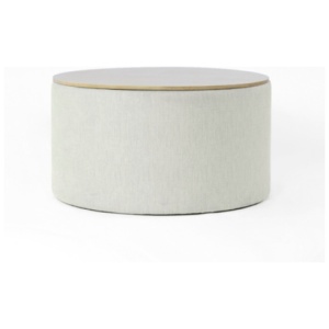 Kinfine USA HomePop Large Storage Ottoman, Gray