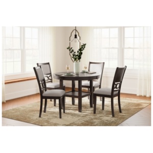 Langwest Dining Table and 4 Chairs, Brown