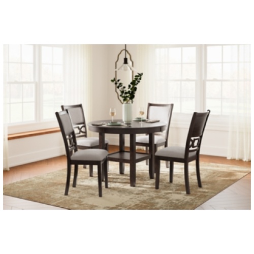 Langwest Dining Table and 4 Chairs, Brown