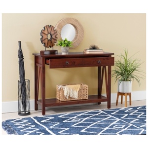 Linon Titian Console Table, Antique Tobacco