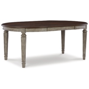 Lodenbay Oval Extendable Dining Table, Two-tone, Wood