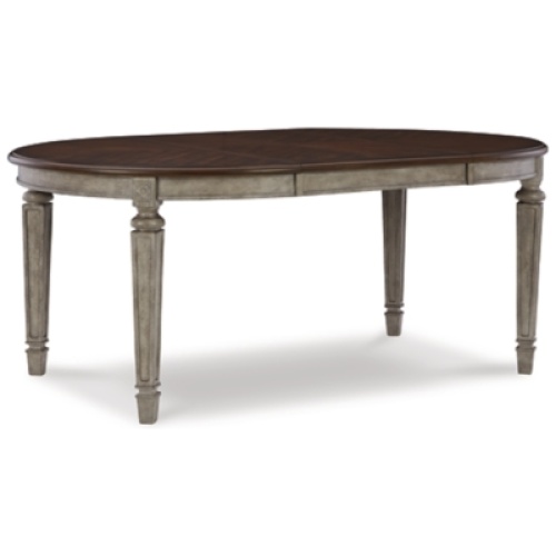Lodenbay Oval Extendable Dining Table, Two-tone, Wood