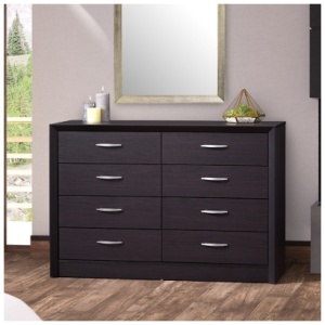 Newport 8 Drawer Dresser, Black