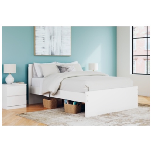 Onita Queen Panel Platform Bed, White