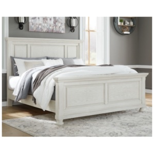 Robbinsdale King Panel Bed, Antique White