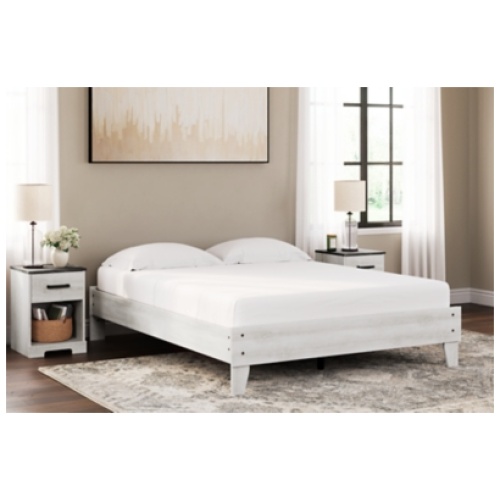 Shawburn Queen Platform Bed, Whitewash