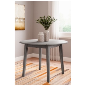 Shullden Drop Leaf 26"-43" Extendable Dining Table, Gray, Wood