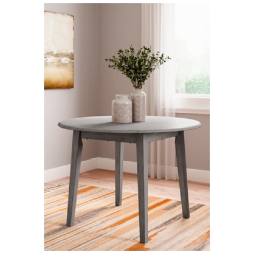 Shullden Drop Leaf 26"-43" Extendable Dining Table, Gray, Wood