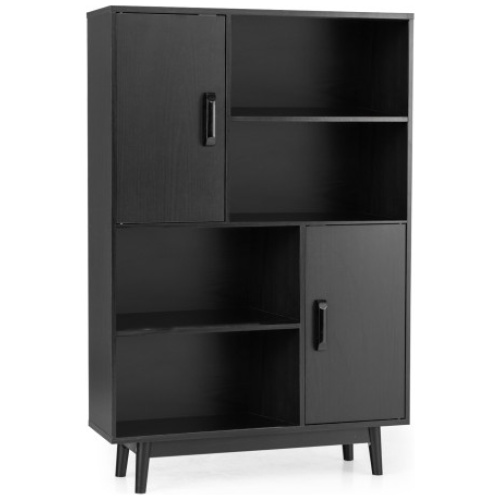Sideboard Storage Cabinet with Door Shelf-Black