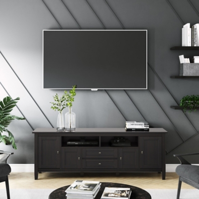 Simpli Home 72" TV Stand, Hickory Brown
