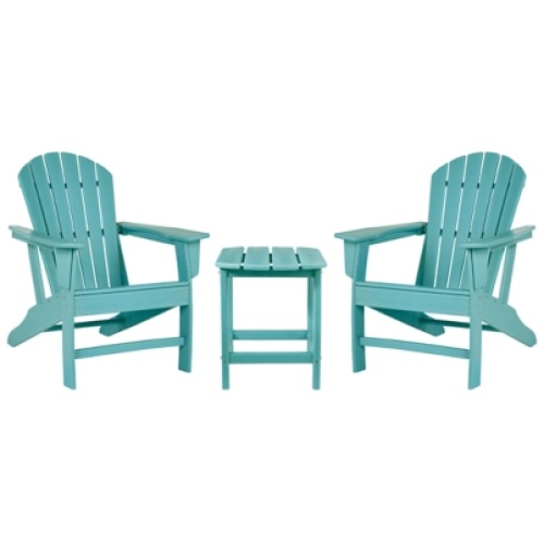 Sundown Treasure 2 Outdoor Chairs with End Table, Turquoise