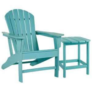 Sundown Treasure Outdoor Chair with End Table, Turquoise