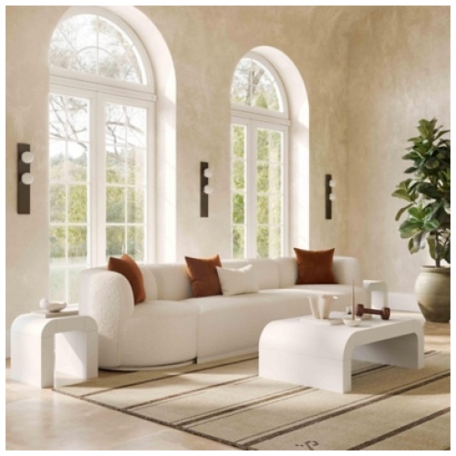 TOV Furniture Hump Coffee Table, White