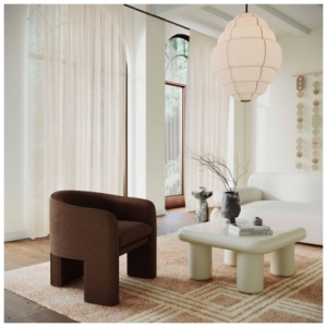 TOV Furniture Memphis Coffee Table, Cream
