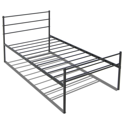 Twin Size Metal Bed Frame Platform with Headboard-Black