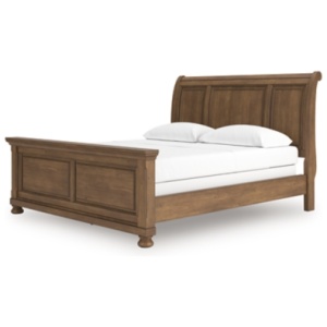 Vandenmore California King Sleigh Bed, Medium Brown