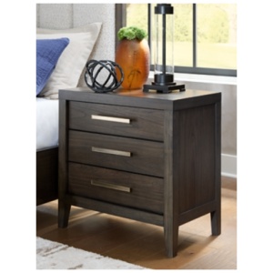 Westonfort 28" 3 Drawer Charging Nightstand, Espresso