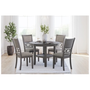 Wrenning Dining Table and 4 Chairs, Gray