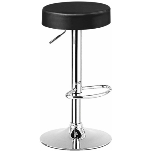 1 PC Round Bar Stool Adjustable Swivel Pub Chair-Black