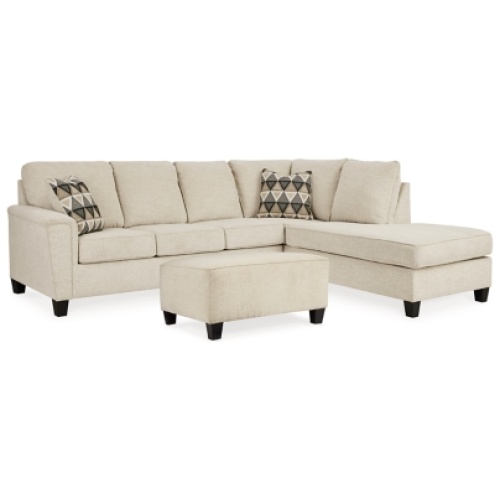 Abinger 2-Piece Sectional with Ottoman, Natural