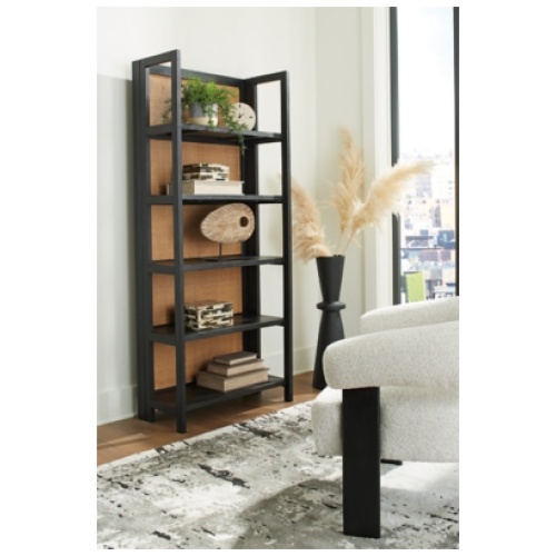 Abyard Bookcase, Black/Natural