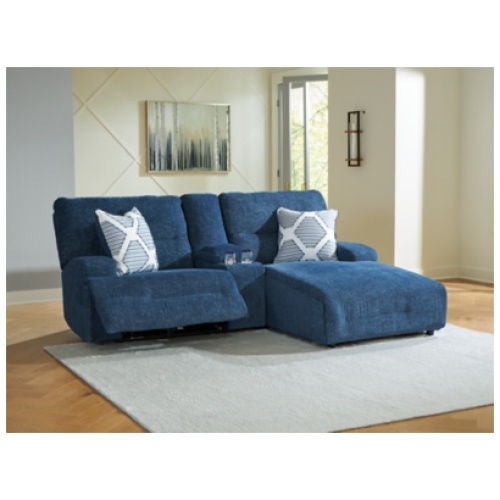 Acklen Place Next-Gen Nuvella™ Performance Fabric Dual Power Reclining Modular Sofa with Chaise, Navy