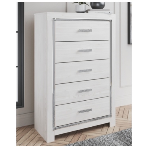 Altyra 5 Drawer Chest of Drawers, White