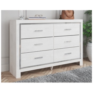 Altyra 6 Drawer Dresser, White