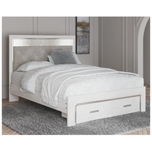 Altyra Queen Upholstered Storage Bed, White