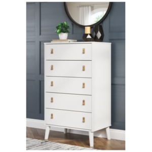 Aprilyn 5 Drawer Chest of Drawers, White