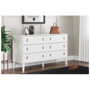 Aprilyn 6 Drawer Dresser, White