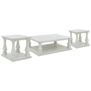 Arlendyne Coffee Table with 2 End Tables, Antique White