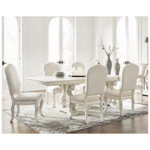Arlendyne Dining Table and 6 Chairs, Antique White