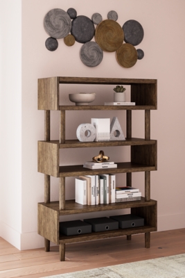 Austanny 62" Bookcase, Warm Brown