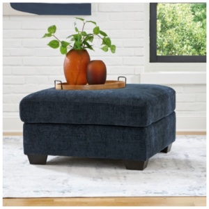 Aviemore Oversized Accent Ottoman, Ink