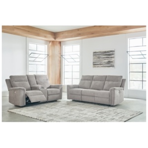Barnsana Sofa and Loveseat, Ash
