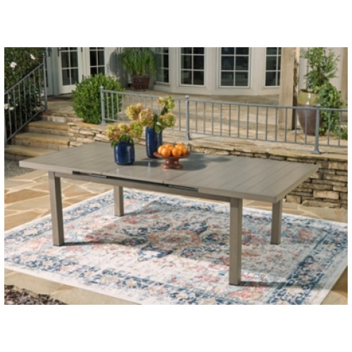 Beach Front Outdoor Extendable Dining Table, Beige