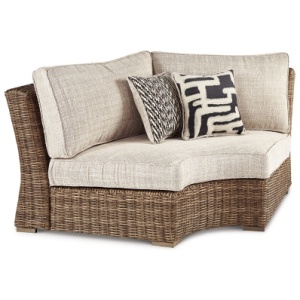 Beachcroft Outdoor Curved Corner Chair, Beige