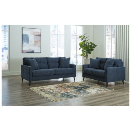 Bixler Sofa and Loveseat, Navy