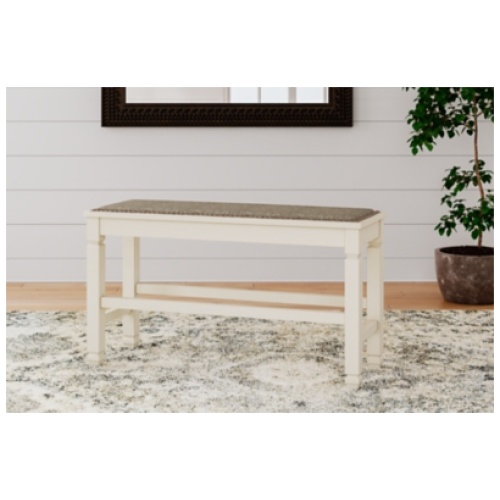 Bolanburg 42" Counter Height Upholstered Dining Bench, Two-tone