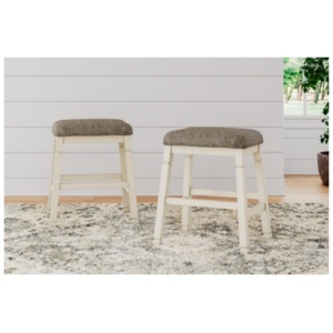 Bolanburg Counter Height Backless Upholstered Bar Stool, Two-tone