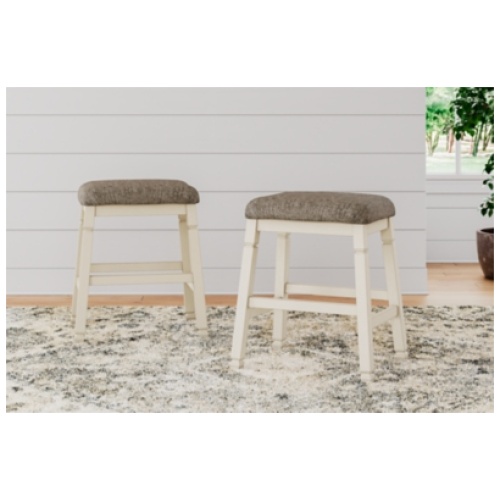 Bolanburg Counter Height Backless Upholstered Bar Stool, Two-tone