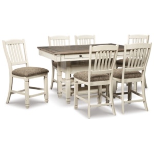 Bolanburg Counter Height Dining Table and 6 Barstools, Two-tone