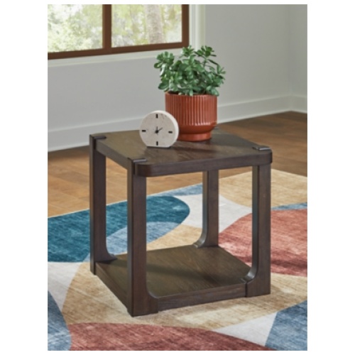 Breckington End Table, Dark Brown