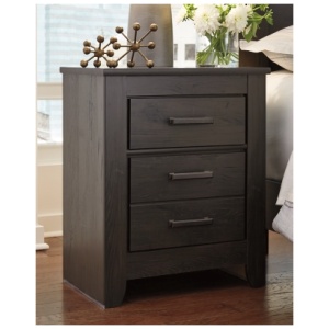 Brinxton 24" 2 Drawer Nightstand, Charcoal