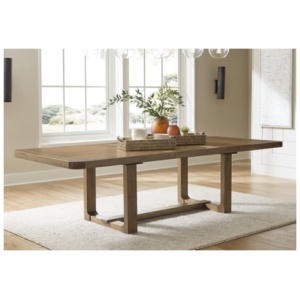 Cabalynn 84"-108" Extendable Dining Table, Light Brown, Wood