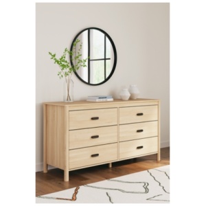 Cabinella 6 Drawer Dresser, Tan
