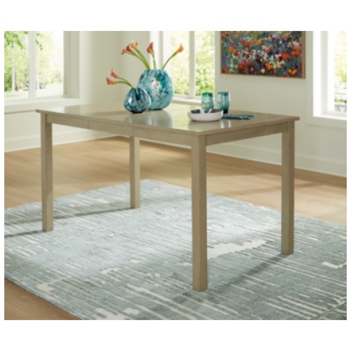 Calmoro Counter Height 48"-66" Extendable Dining Table, Gray, Wood