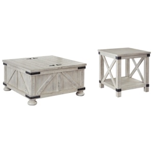 Carynhurst Coffee Table with 1 End Table, Whitewash